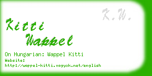 kitti wappel business card